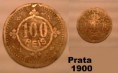 Moeda 100 reis prata 