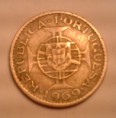 Moeda 2,50 escudos angola de 1969