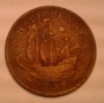 Moeda half penny 1938